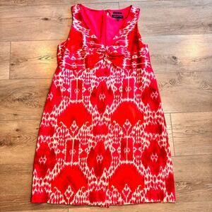 Jones New York Signature Woman Plus 16W Red Pink Sleeveless‎ Stretch Dress